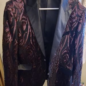 Mens XL Red and Black blazer